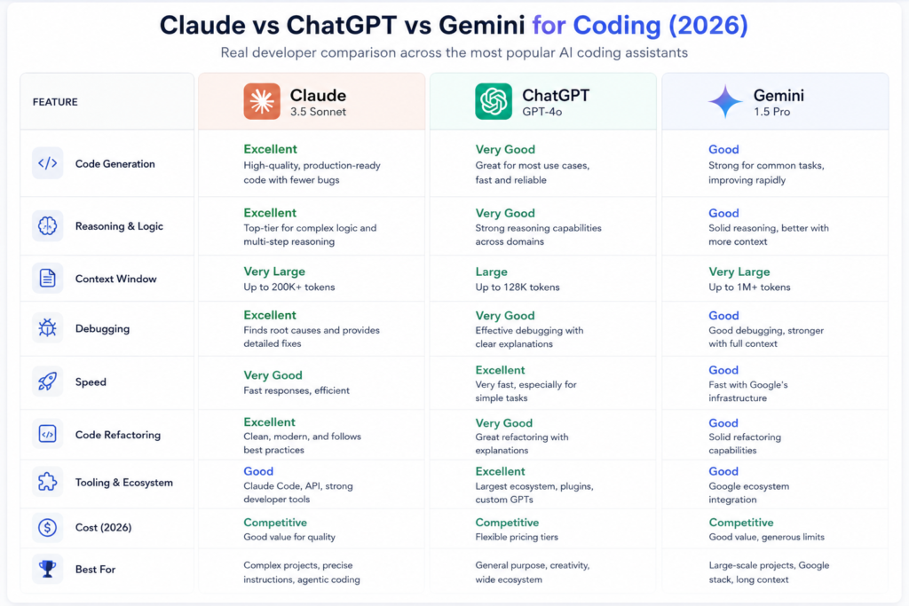 Claude vs ChatGPT for Coding (2026)
